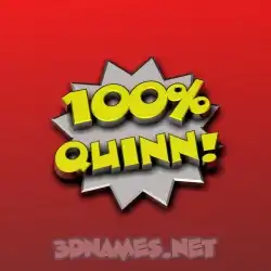 quinn in 100 Percent style - 3D name wallpaper