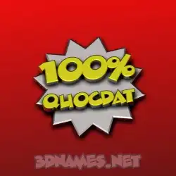 quocdat in 100 Percent style - 3D name wallpaper