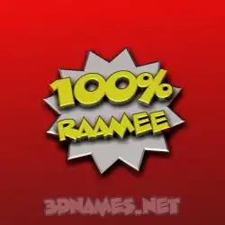 raamee in 100 Percent style - 3D name wallpaper