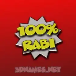 rabi in 100 Percent style - 3D name wallpaper