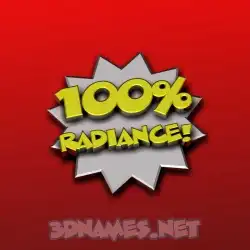radiance in 100 Percent style - 3D name wallpaper
