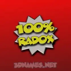 radox in 100 Percent style - 3D name wallpaper
