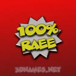 raee in 100 Percent style - 3D name wallpaper