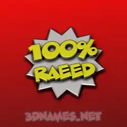raeed in 100 Percent style - 3D name wallpaper