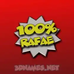 rafae in 100 Percent style - 3D name wallpaper