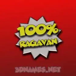 ragavan in 100 Percent style - 3D name wallpaper