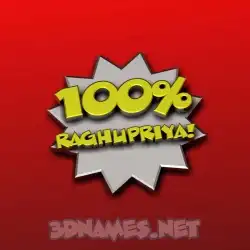 raghupriya in 100 Percent style - 3D name wallpaper