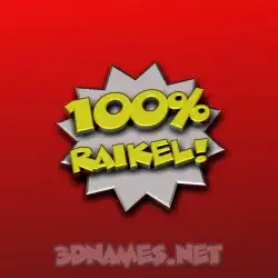 raikel in 100 Percent style - 3D name wallpaper