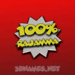 rajamma in 100 Percent style - 3D name wallpaper