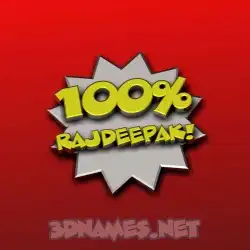 rajdeepak in 100 Percent style - 3D name wallpaper