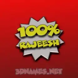 rajeesh in 100 Percent style - 3D name wallpaper