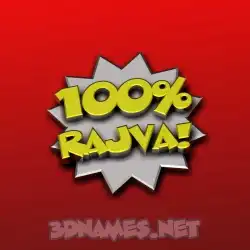 rajva in 100 Percent style - 3D name wallpaper