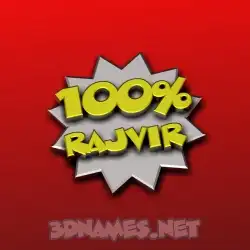 rajvir in 100 Percent style - 3D name wallpaper