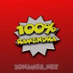 ramendra in 100 Percent style - 3D name wallpaper