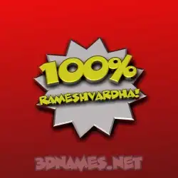 rameshvardha in 100 Percent style - 3D name wallpaper