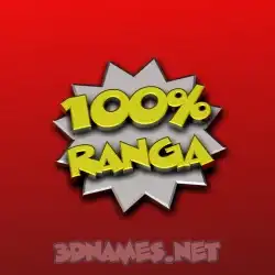 ranga in 100 Percent style - 3D name wallpaper
