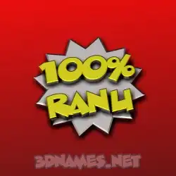 ranu in 100 Percent style - 3D name wallpaper