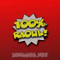 raoul in 100 Percent style - 3D name wallpaper