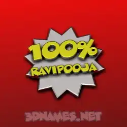 ravipooja in 100 Percent style - 3D name wallpaper