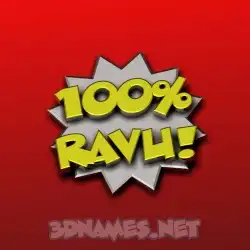 ravu in 100 Percent style - 3D name wallpaper