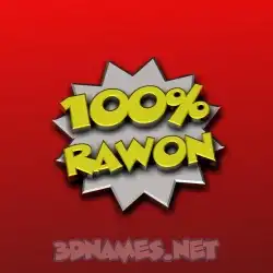 rawon in 100 Percent style - 3D name wallpaper