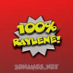 raylene in 100 Percent style - 3D name wallpaper