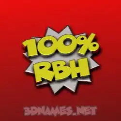 rbh in 100 Percent style - 3D name wallpaper