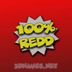 redd in 100 Percent style - 3D name wallpaper