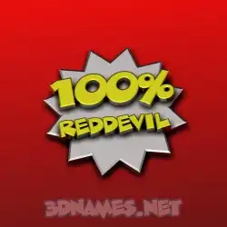 reddevil in 100 Percent style - 3D name wallpaper