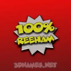 reeham in 100 Percent style - 3D name wallpaper