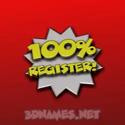 register in 100 Percent style - 3D name wallpaper
