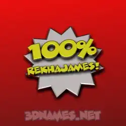 rekhajames in 100 Percent style - 3D name wallpaper