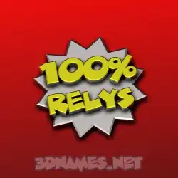 relys in 100 Percent style - 3D name wallpaper