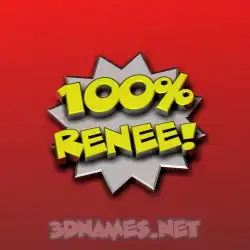 renee in 100 Percent style - 3D name wallpaper