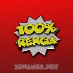 renga in 100 Percent style - 3D name wallpaper