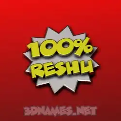 reshu in 100 Percent style - 3D name wallpaper