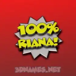 riana in 100 Percent style - 3D name wallpaper