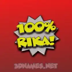 rika in 100 Percent style - 3D name wallpaper