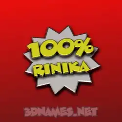 rinika in 100 Percent style - 3D name wallpaper