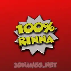 rinna in 100 Percent style - 3D name wallpaper