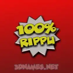 rippu in 100 Percent style - 3D name wallpaper