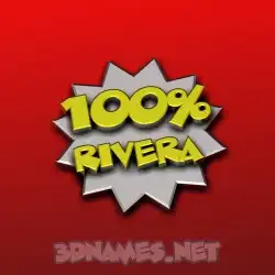 rivera in 100 Percent style - 3D name wallpaper