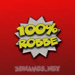 robbe in 100 Percent style - 3D name wallpaper