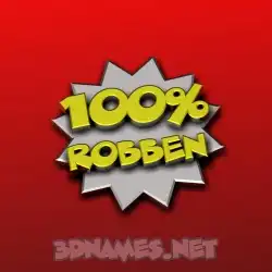robben in 100 Percent style - 3D name wallpaper