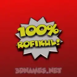 rofikul in 100 Percent style - 3D name wallpaper