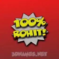 rohit in 100 Percent style - 3D name wallpaper