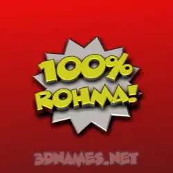 rohma in 100 Percent style - 3D name wallpaper