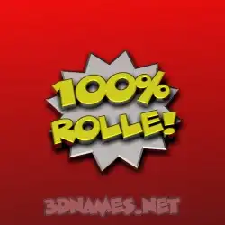 rolle in 100 Percent style - 3D name wallpaper
