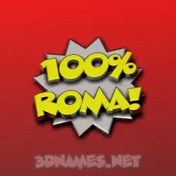 roma in 100 Percent style - 3D name wallpaper