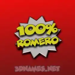 romero in 100 Percent style - 3D name wallpaper